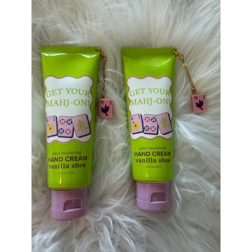 Enchante Get Your Mahj-On Vanilla Shea Hand Cream Set of 2 with Mahjong Charms